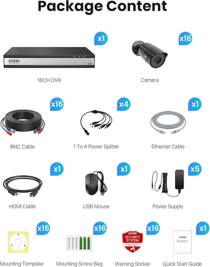 ZOSI 16CH 3K Lite Wired Security Camera System - Image 9