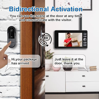 TKMARS Doorbell Camera No Subscription Wireless Video Doorbell, Two-Way Intercom - Image 2