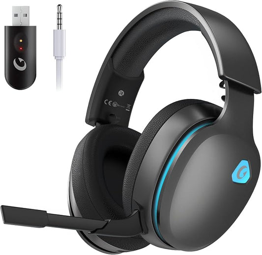 2.4GHz Wireless Gaming Headset for PS5, PS4 Fortnite & Call of Duty/FPS Gamers by Gtheos