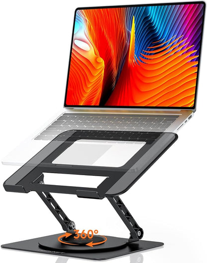 TECKNET Laptop Stand for Desk, 360 Rotating Base, Ergonomic Foldable Computer by Tecknet