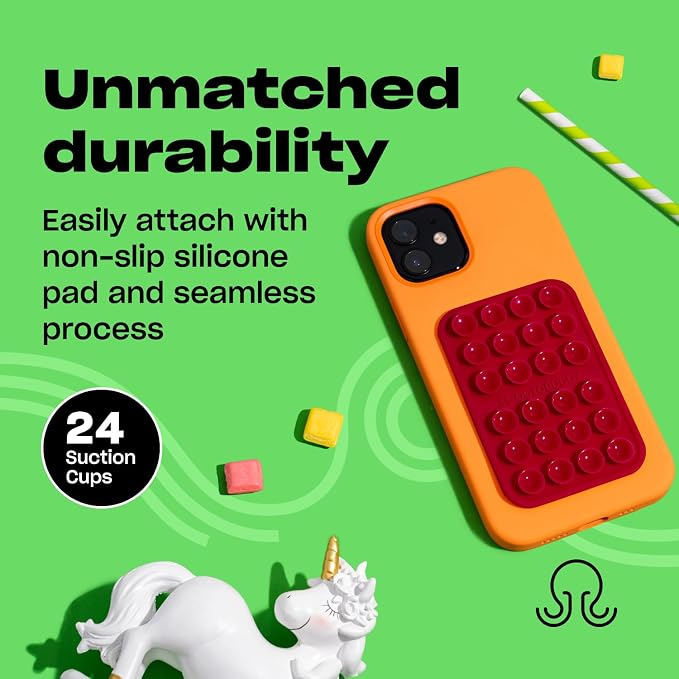 Classic - Silicone Suction Phone Case Adhesive Mount - Hands-Free, Strong Grip - Image 4