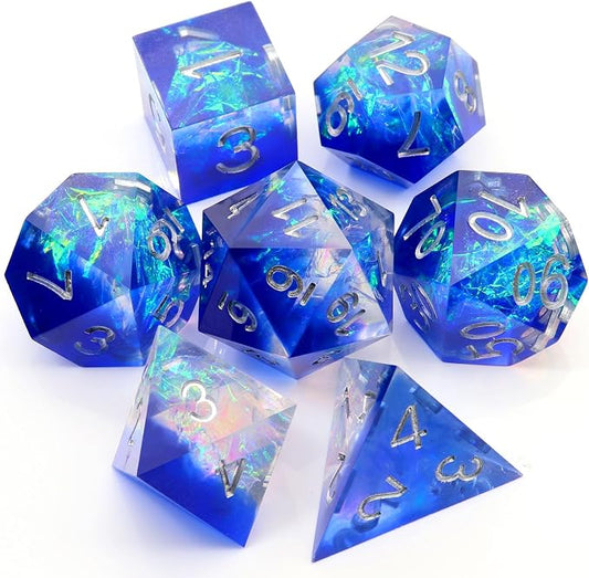 Haxtec DND Dice Set Sharp Edge Resin Dice by HaxtecDice