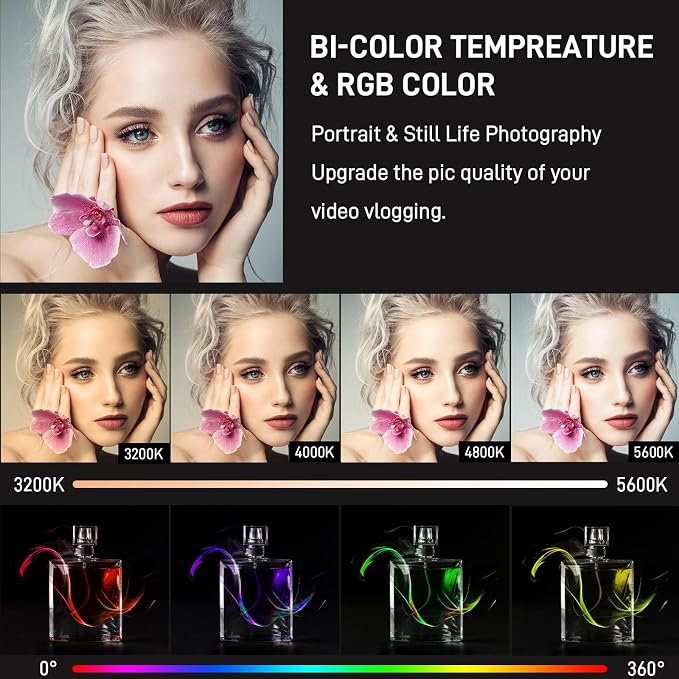 GVM 800D RGB LED Video Light, 2026 Upgraded Panel Light - Image 5