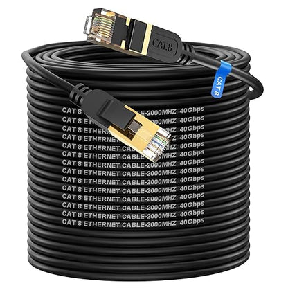 Cat 8 Long Ethernet Cable, 150FT High Speed Heavy Duty 26AWG Cat8 LAN Network by Unknown