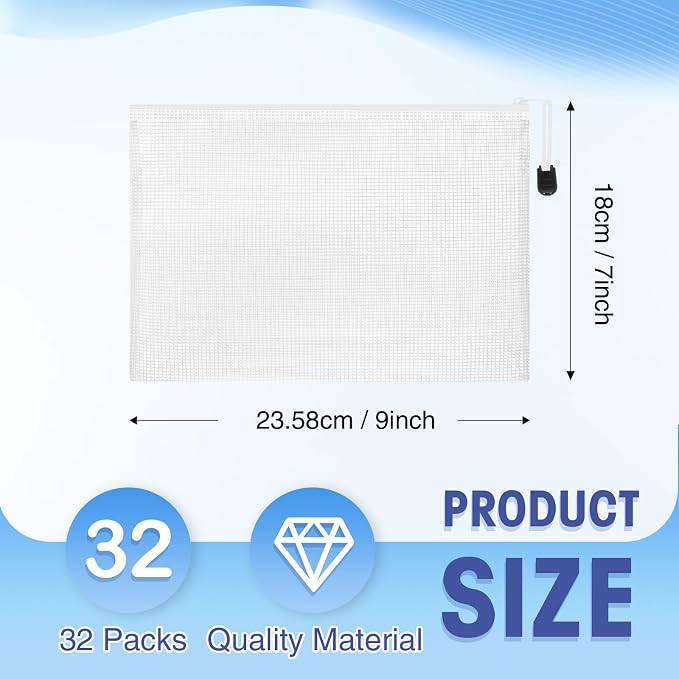 Jetec 32 Pcs Mesh Zipper Bags Toy Storage Bikini Organizer Bag Bolsas Para - Image 2