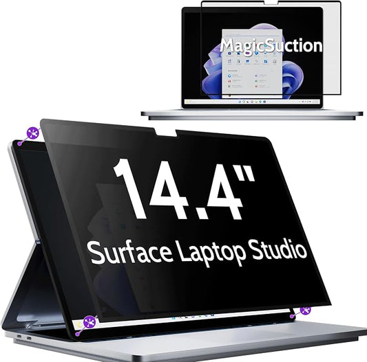 Privacy Screen for 14.4 Inch Surface Laptop Studio 2/1, MagicSuction™ Removable by peslv