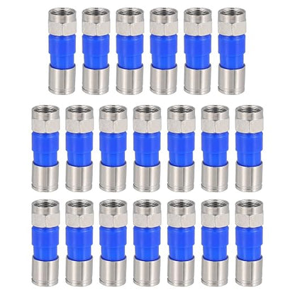 MECCANIXITY 20 Pcs F Type Coaxial Cable Compression Connectors, 75 Ohm Copper by MECCANIXITY