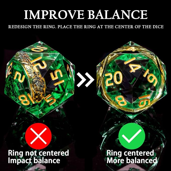 Magic Golden Ring DND Dice - Image 6