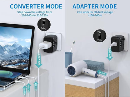 International Travel Adapter Voltage Converter to Step Down 230V to 120V - Image 3