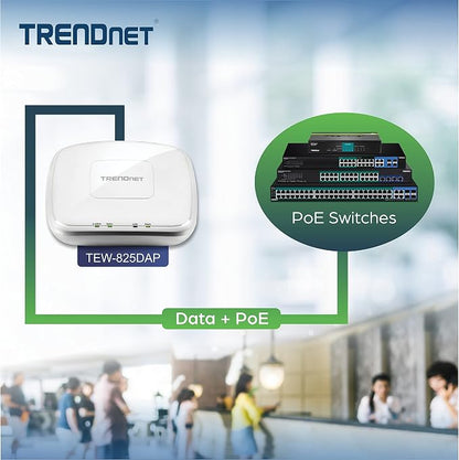 TRENDnet AC1750 Dual Band PoE Access Point, TEW-825DAP, 1300Mbps WiFi-AC+ - Image 6