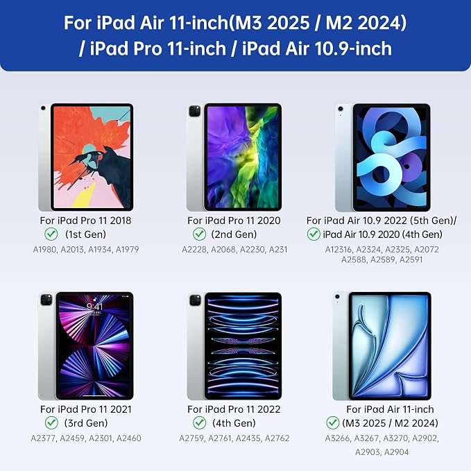 Keyboard Case with Stylus Pen for ipad Air 11-inchiPad Pro11 in Magic-Style - Image 5