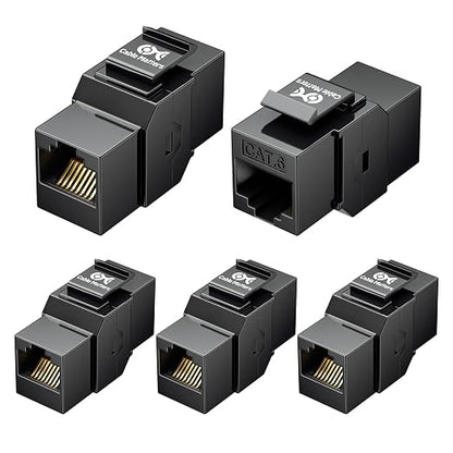 Cable Matters 5-Pack 10Gbps Cat6 Keystone Coupler, RJ45 Keystone Jack by CableMatters