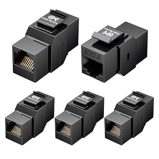 Cable Matters 5-Pack 10Gbps Cat6 Keystone Coupler, RJ45 Keystone Jack by CableMatters