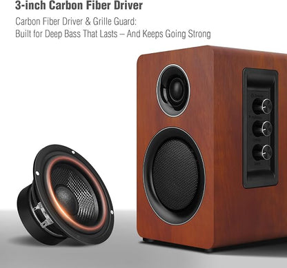 Computer Speakers for Desktop PC, Active Bookshelf Speaker - Image 2