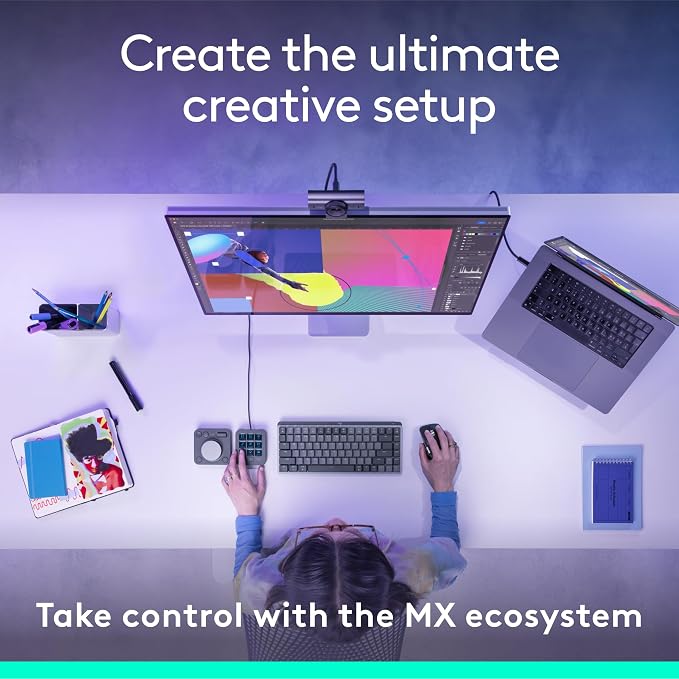 Logitech MX Creative Console, 9 Customizable LCD Keys, Stream Deck Accessories - Image 9