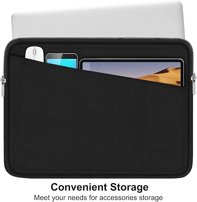 15.6 inch Laptop Sleeve, Durable Computer Carrying Bag Protective Case - Image 3