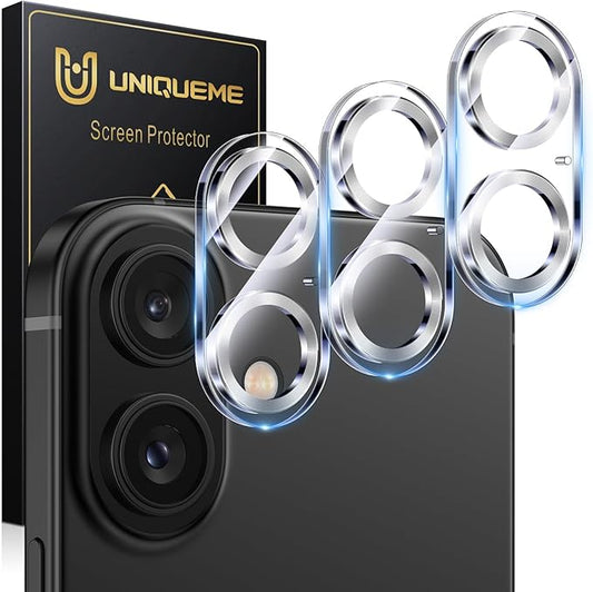 UniqueMe for 3 Pack iPhone 16 / iPhone 16 Plus Camera Lens Protector by UniqueMe
