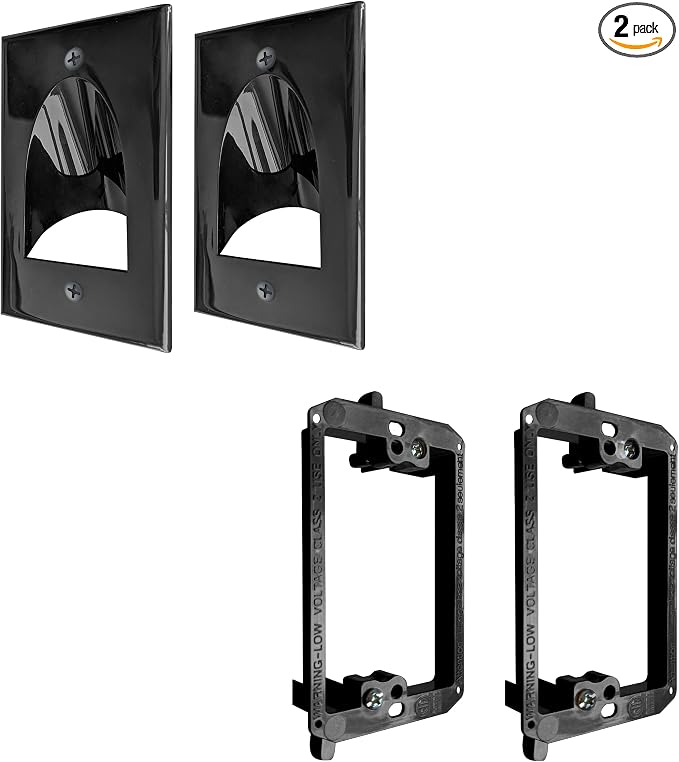 2 Pack Wall Plate Cable Pass Through by BestMounts