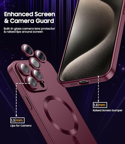 Magnetic for iPhone 15 Pro Max Case Slim Soft Silicone Bumper Shockproof - Image 3