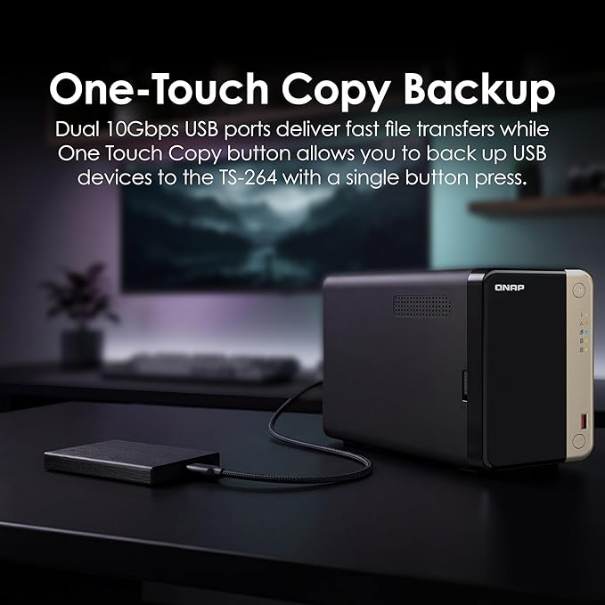 QNAP TS-264-8G-US 2 Bay High-Performance Desktop NAS - Image 4
