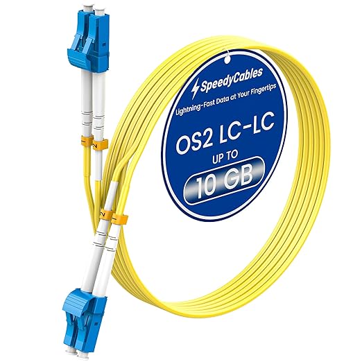 OS2 LC to LC Fiber Patch Cable 30m/100ft, Options 0.2m~200m, 1G/10Gb Duplex by SpeedyCables