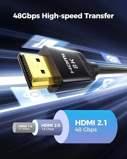 Silkland 10K 8K HDMI 2.1 Cable Certified 6.6FT Ultra High Speed HDMI® Cable - Image 3