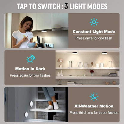 DWEPTU Motion Sensor Night Light 2 Pack LED Night Lights, Dusk to Dawn Motion - Image 3