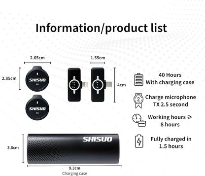 Pro Lavalier Microphone for Podcast Recording, Wireless Clip-On Mic - Image 6