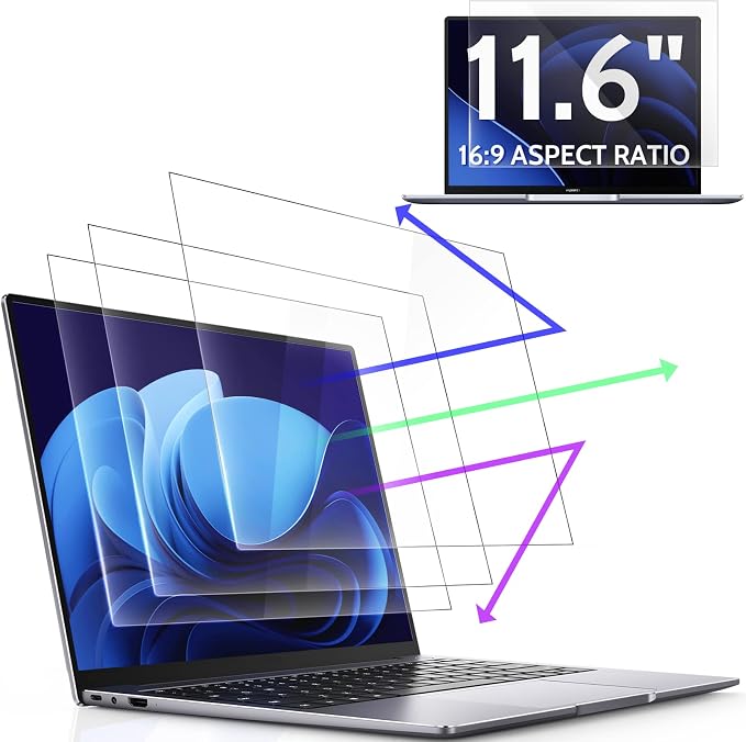 3 Pcs 11.6 Inch Anti Blue Light Screen Protector Compatible by peslv