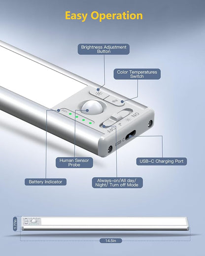OTWKAY 14.5inch Under Cabinet Lighting - Image 7