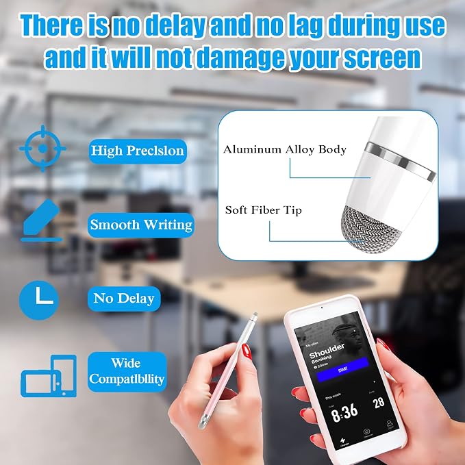 2PCS Stylus Pens for Touch Screens, Stylus Pen for iPhone/iPad/Tablet - Image 4