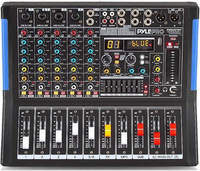Pyle 6-Channel Bluetooth Studio Audio Mixer - Image 2