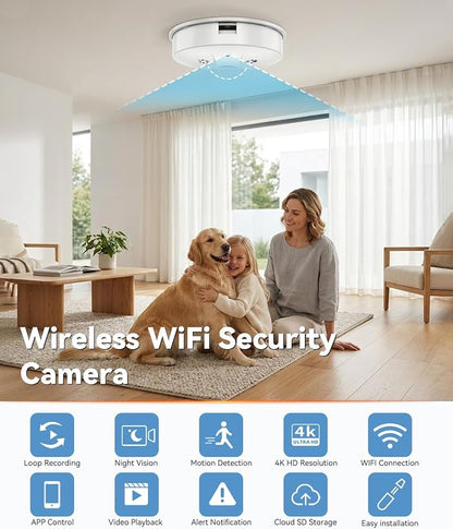 1080P HD Wireless WiFi Camera Smoke Detector - Image 2
