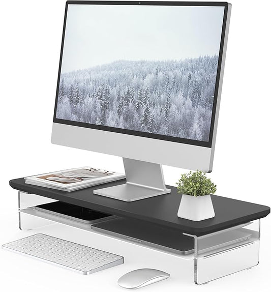Fenge Acrylic Monitor Stand Riser, 23.6 Inches Monitor Stand by Fenge