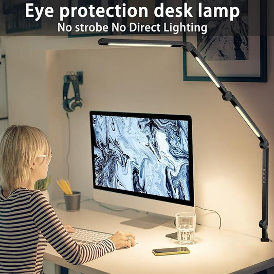 LED Desk Lamp with Clamp & Flexible Arm - Image 2