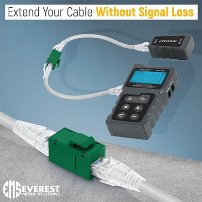 Everest Cat6 RJ45 Keystone Coupler in Green - Image 4