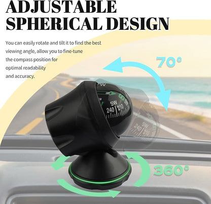 2026 Upgraded Car Compass Dashboard, Adjustible Ball Compass - Image 5