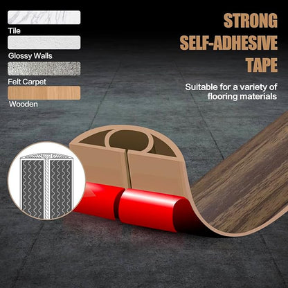 Floor Cord Cover Self Adhesive Cord Hider, 20FT Cable Management, Extension - Image 4