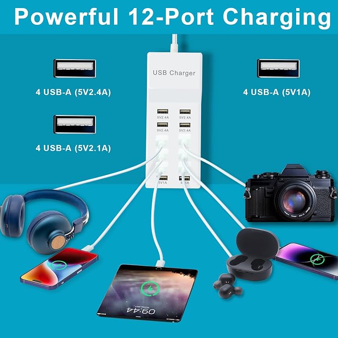 Multiple USB Charger Station 12 multiport Charger Station Hub - Image 4