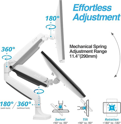 AVLT Single 17"-45" Monitor Arm Desk Mount Premium Mechanical Spring fits One - Image 6