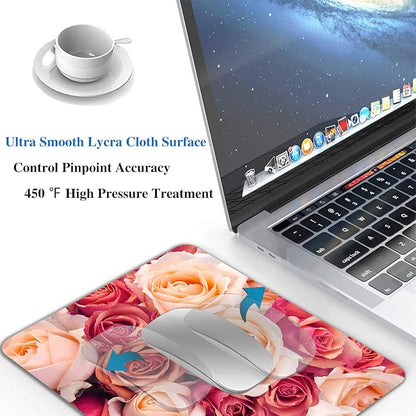Blooming Roses Mouse Pad, Beautiful Flowers Mousepad - Image 4