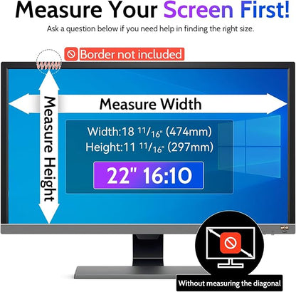 Privacy Screen for Computer Monitor 22 Inch 16:10 Aspect Ratio, Anti Blue Light - Image 6