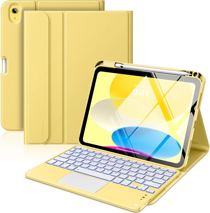 MoKo Touch Keyboard Case for iPad 11th Generation 11 inch 2025, iPad 10th by MoKo