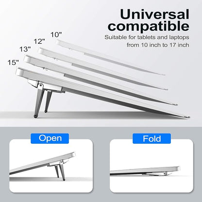 Laptop Stand for Desk, Portable Anti-Slip Keyboard Riser, Zinc Alloy Keyboard - Image 4