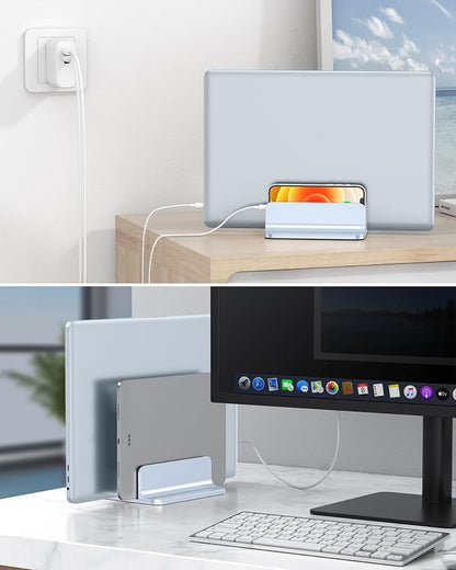 OMOTON [Updated Dock Version Vertical Laptop Stand, Double Desktop Stand Holder - Image 7