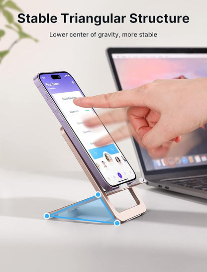 JSAUX Cell Phone Stand, Foldable Aluminum Adjustable Phone Holder - Image 6