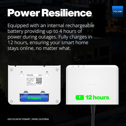 YoLink Hub 3 Smart Home Gateway: 4G LTE Cellular, Battery Backup Seamless Plug - Image 5