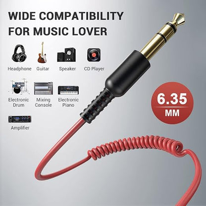 OneOdio 6.35mm to 3.5mm 6.6-9.8FT Stereo Adapter Cable Compatible - Image 2