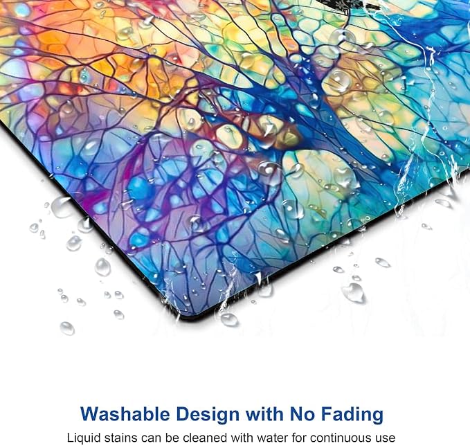 Mouse Pad, Cute Mouse Mat for Women, Square Waterproof Non-Slip Rubber Base - Image 5