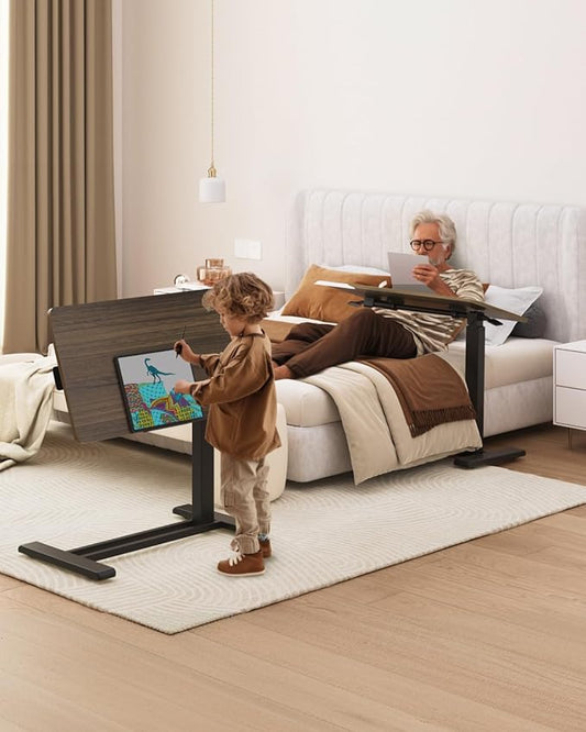 FLEXISPOT H7 PRO Mobile Standing Desk Adjustable Overbed Table Pneumatic - Image 2
